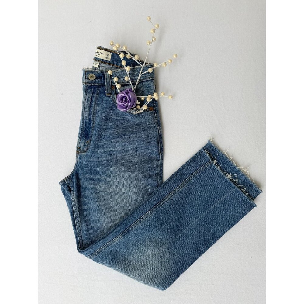 Abercrombie & Fitch Womens Ankle Straight Ultra High Rise Jeans Size 25 - Picture 15 of 15